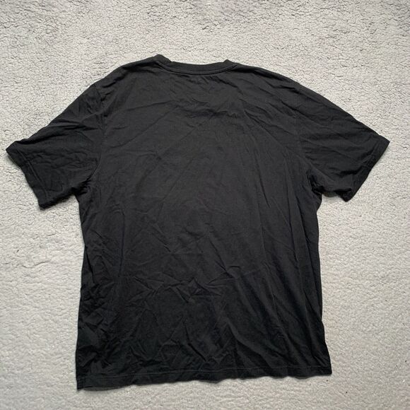 Adidas Men's XL T-shirt Recycled Big Logo Black Cotton S/S Size Extra Large - Picture 6 of 9